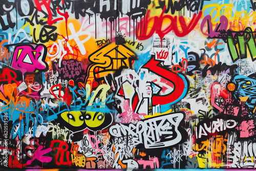 Abstract graffiti backdrop  graffiti wall  street art  urban culture