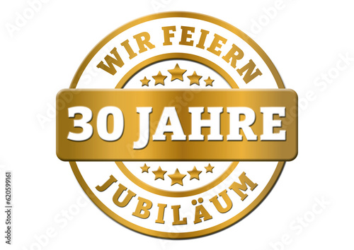 Sticker Wir feiern 30 Jahre Jubiläum