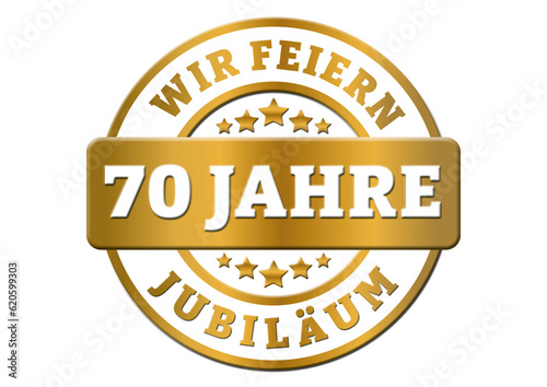 Sticker Wir feiern 70 Jahre Jubiläum