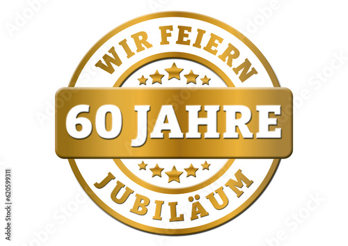 Sticker Wir feiern 60 Jahre Jubiläum
