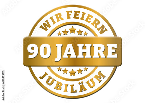 Sticker Wir feiern 90 Jahre Jubiläum