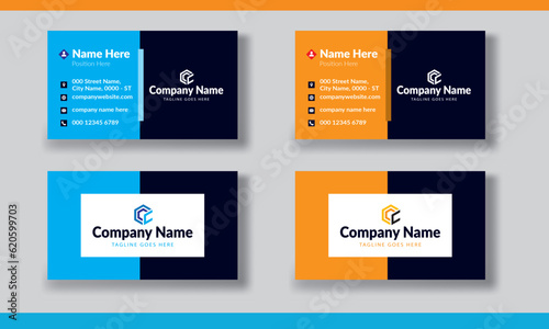 Modern Minimal Business Card Design with Best Color Combination. Creative, Smart Business Card Design 
