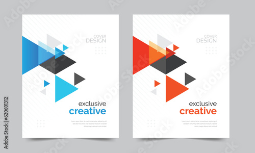 Cover design for annual report and business catalog, magazine, flyer or booklet. Brochure template layout. A4 cover vector EPS-10