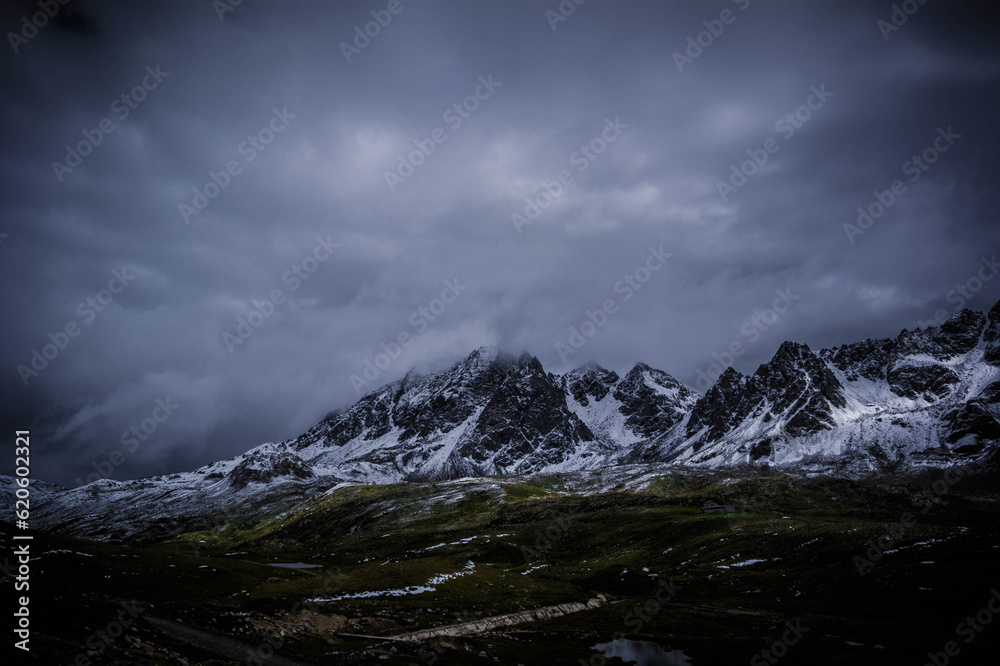 mountain range in formazza valley