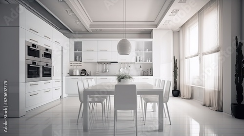 minimalist interior of a kitchen