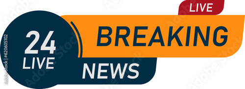 Breaking news TV sign