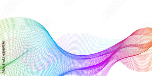 Abstract flowing wave lines. Design element for technology, science, modern concept illustration background