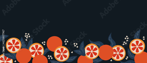 Citruses packaging background banner poster grapefruit