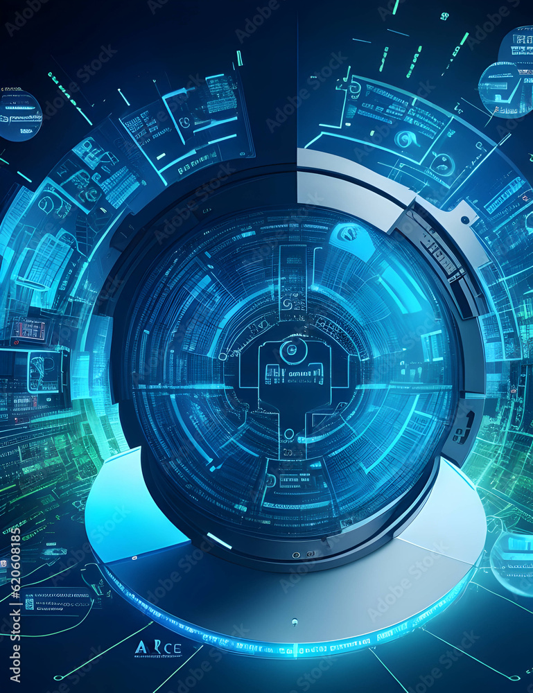 Obraz premium cybersecurity and digital protection. AI-generated