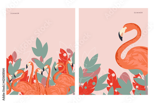 Summer poster banner background tropical a