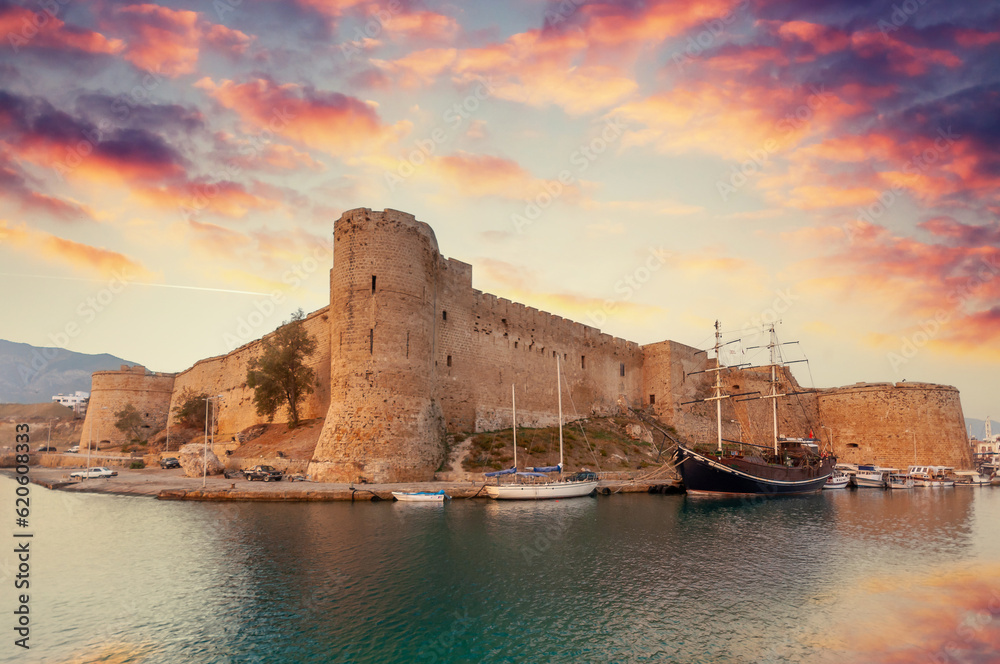 Kyrenia harbour view. Kyrenia harbour is currently a famous tourist resort in Northern Cyprus.