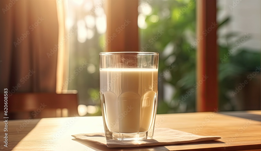 Healthy refreshment. Closeup of fresh milk in glass on wooden table with copy space. fresh and delicious Healthy refreshment. Closeup of fresh milk in glass on wooden table with copy space. fresh and delicious