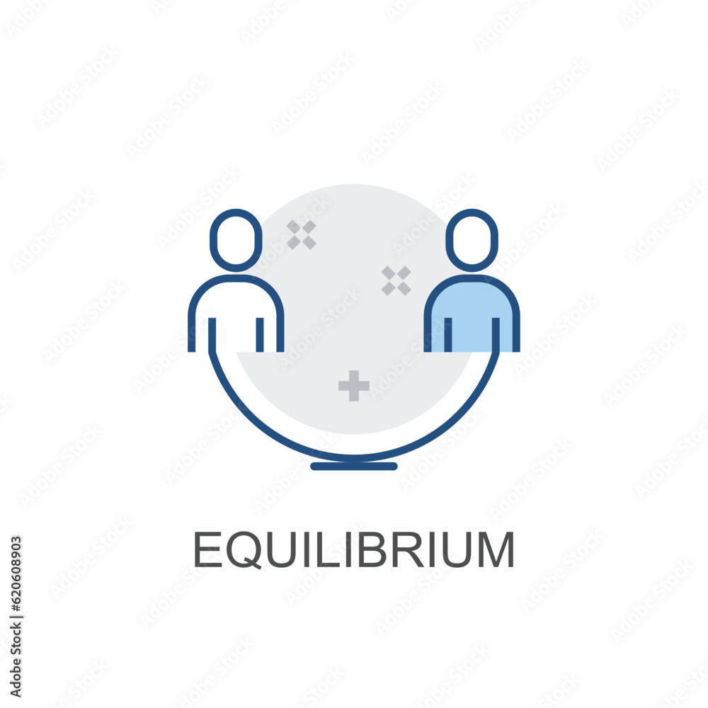 simple illustration teamwork icon with blue and slightly gray lines, suitable for use in your presentation business, website icon, marketing tools, simple and easy to apply
