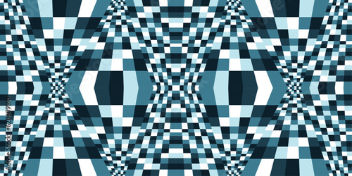 Mosaic checkered canvas. Vector repeating canvas from chess background.