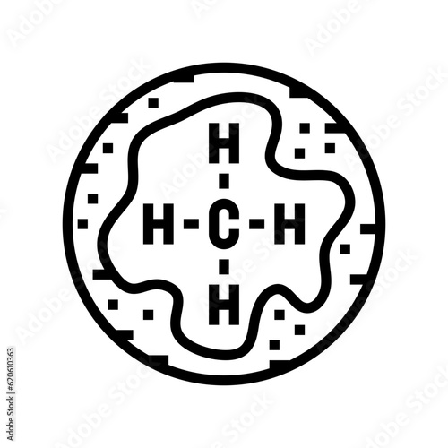 martian methane gas mars planet line icon vector. martian methane gas mars planet sign. isolated contour symbol black illustration