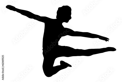 Dancer silhouette dancing human model shadow dance illustration art