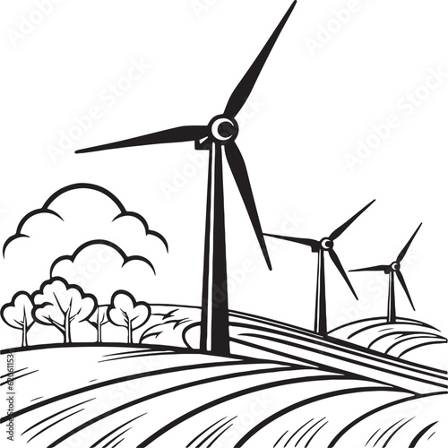 Wine turbine icon showing wind power