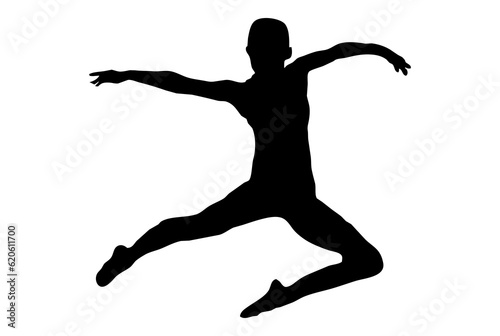 Dancer silhouette dancing human model shadow dance illustration art