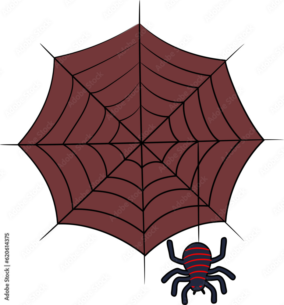 Fototapeta premium Halloween Spider web Icon