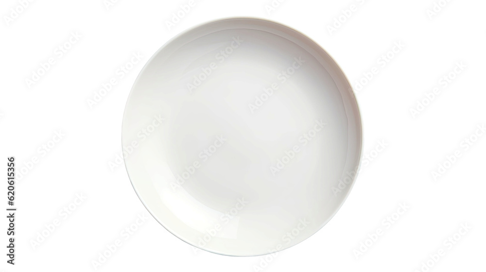 A white dish placed separately on a background that is also white. A white dish placed separately on a background that is also white.