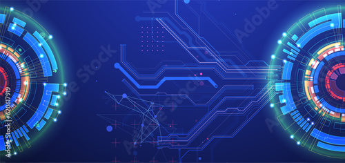 Abstract technology circuit board. Communication concept.