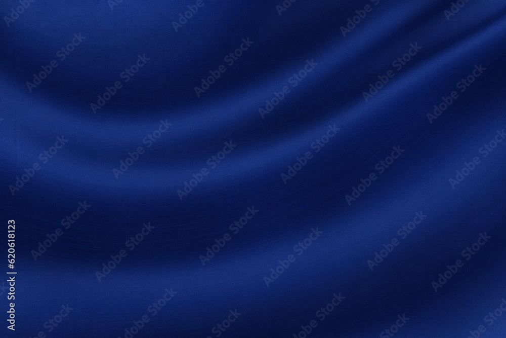 Obraz premium dark blue abstract background, satin silky. old navy blue color. background space design. soft wave fold