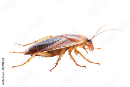 Cockroach separated on a plain transparent background.