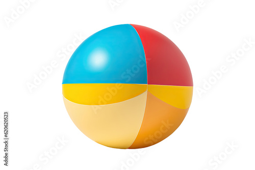 Free Download A beach ball is separated from its surroundings and placed on a plain transparent background. - GFXLoad