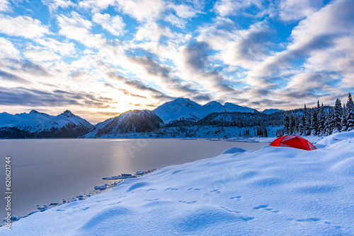 Chilly winter camping
