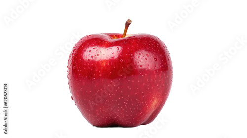 A transparent background showcasing a red apple.
