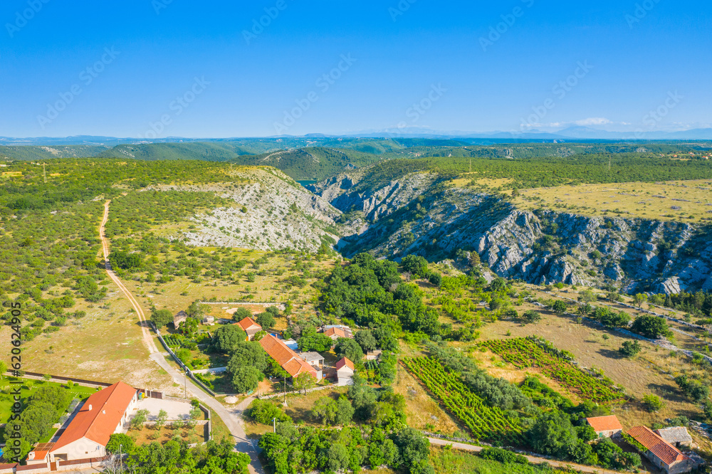 Amazing landscape, Cikola river canyon in inland Dalmatia, Croatia