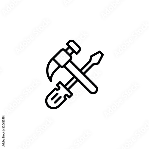 Maintenance icon design with white background stock illustration