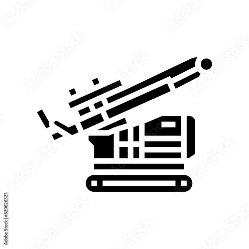 pile driver civil engineer glyph icon vector. pile driver civil engineer sign. isolated symbol illustration