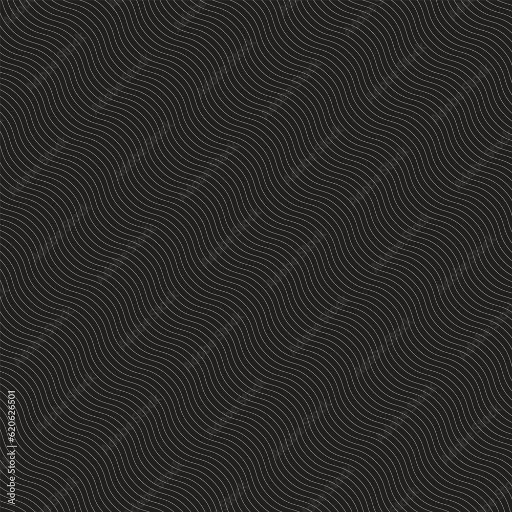 abstract geometric white slanting wave line pattern with black background.