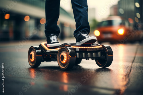 A smart skateboard that rolls on its own.