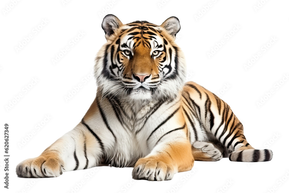 Tiger Illustration , isolated transparent background, PNG