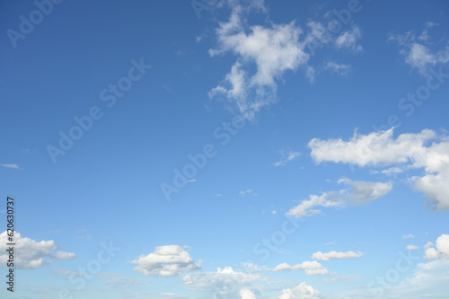 Bright sky with white clouds with blue sky background.