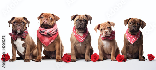 Valentines cute dogs love and friendship