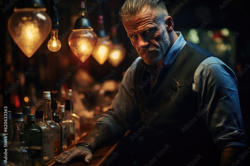 bartender in a bar