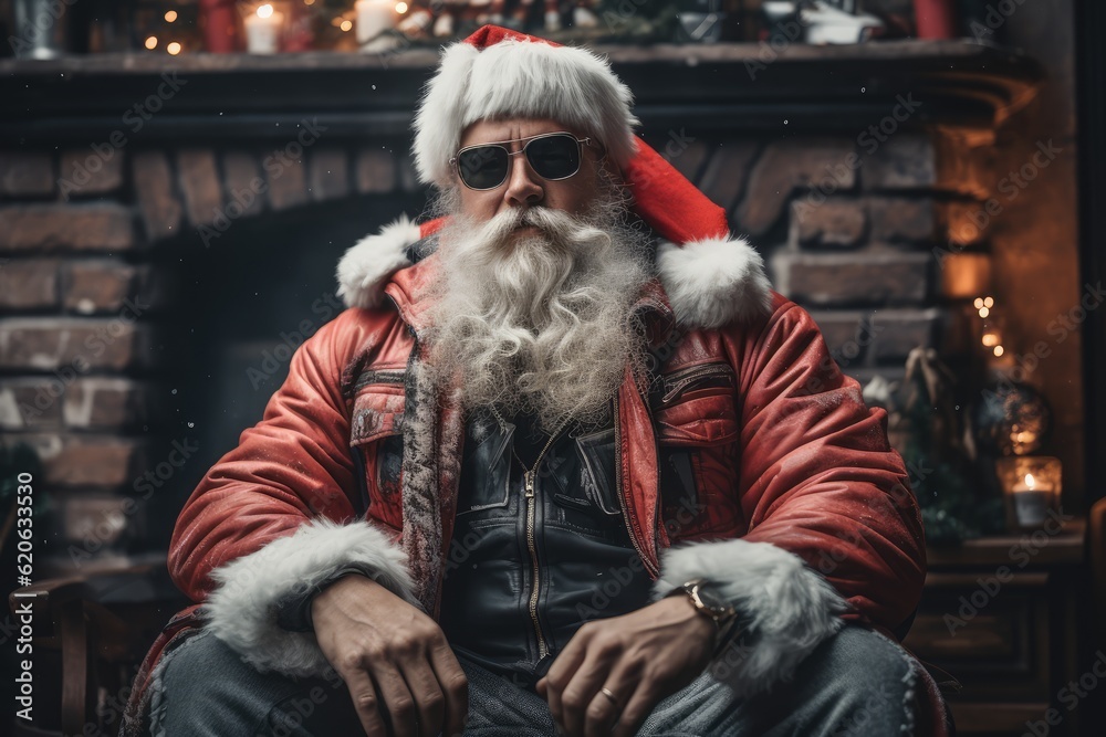 modern santa - hipster santa clause - trendy christmas