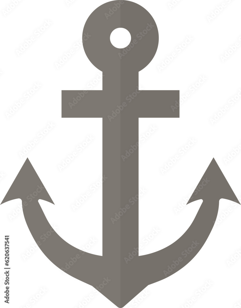 Light brown anchor on a transparent background Light brown anchor on a transparent background