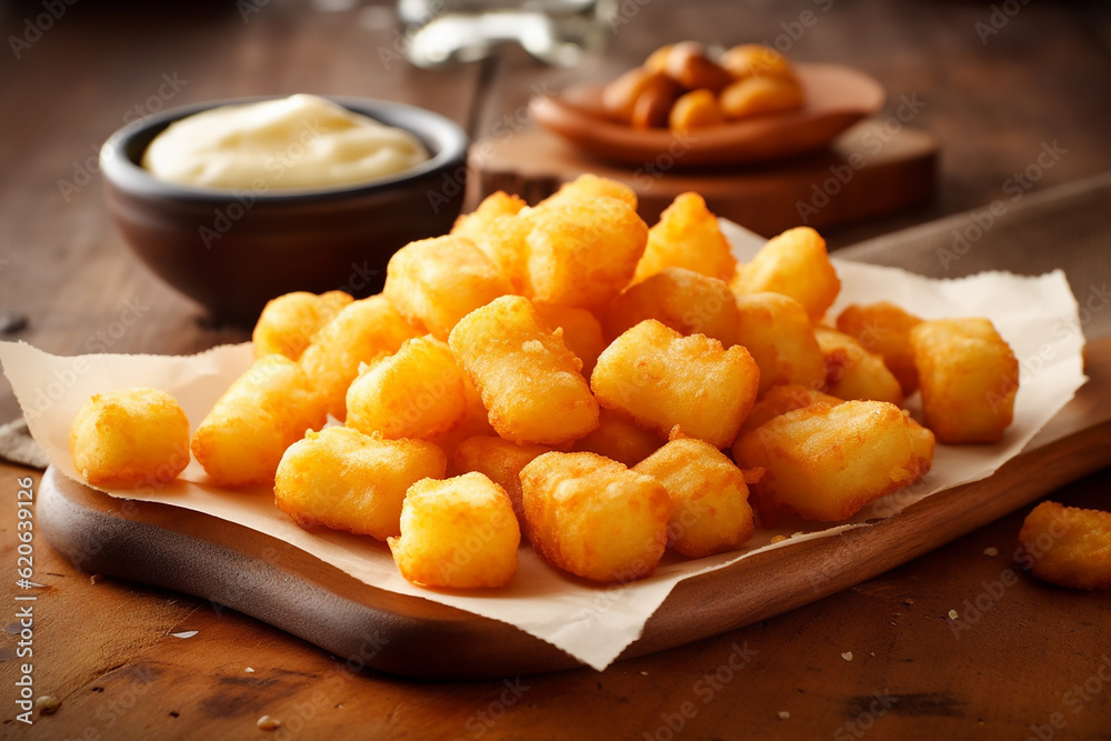 Crunchy Fried Cheese Curds Created with Generative AI Tools Crunchy Fried Cheese Curds Created with Generative AI Tools