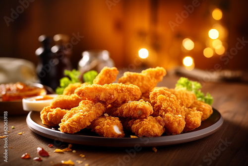 Crispy Chicken Tenders Created with Generative AI Tools