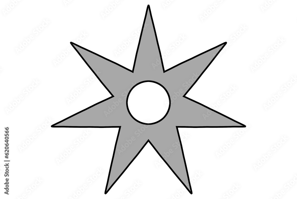 Ninja star fight weapon wheel japanese samurai graphic design element Ninja star fight weapon wheel japanese samurai graphic design element