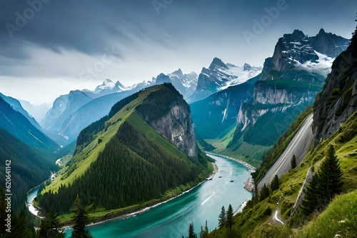 swiss mountains landscape