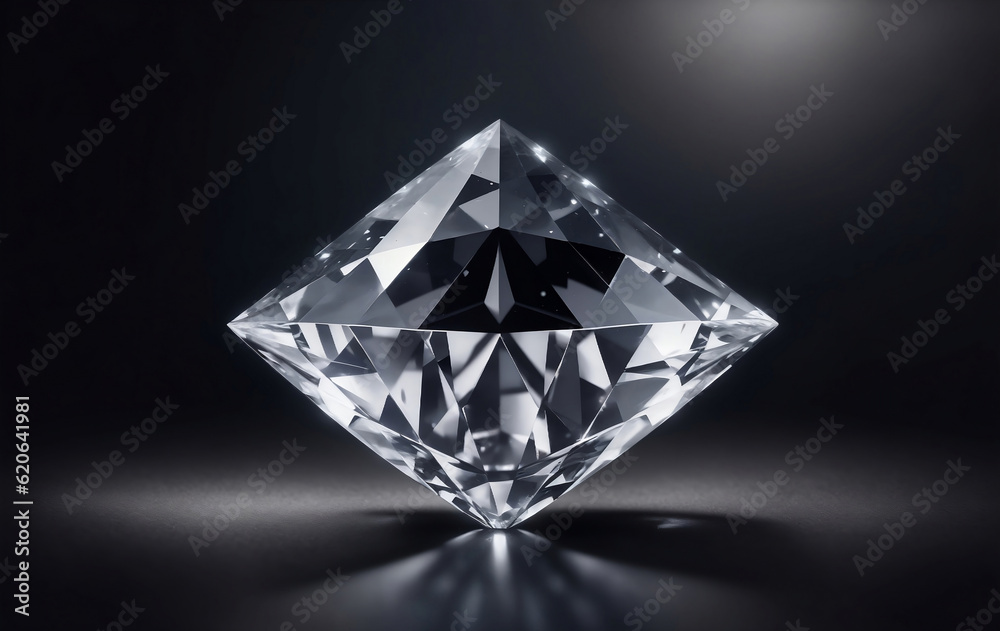 Soft focus shot of beautiful diamonds, Generative AI Illustration.