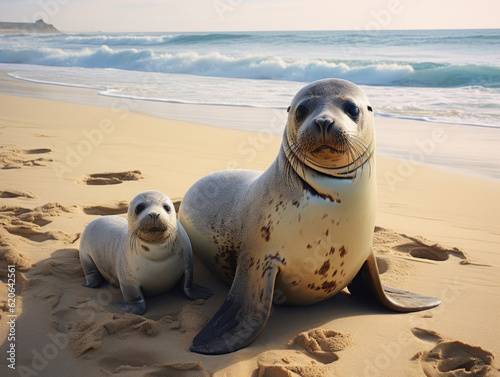 Seals on the coast