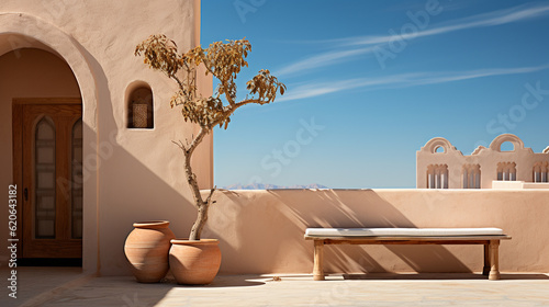 Fototapeta Naklejka Na Ścianę i Meble -  Traditional Moroccan house. Travel concept. Generative Ai