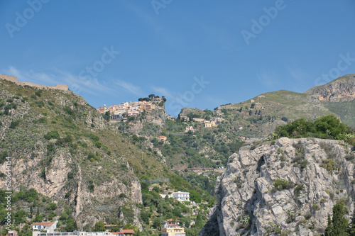 Fototapeta Naklejka Na Ścianę i Meble -  View of the surroundings of Taormina, Sicily, Italy