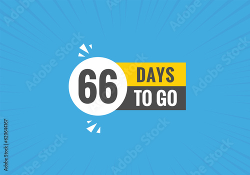 66 days to go countdown template. 66 day Countdown left days banner design